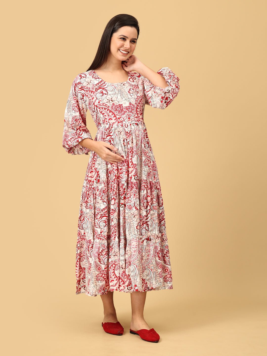 Paisley Parade Maternity and Nursing Dress - DRS - SK - PSLPR - S