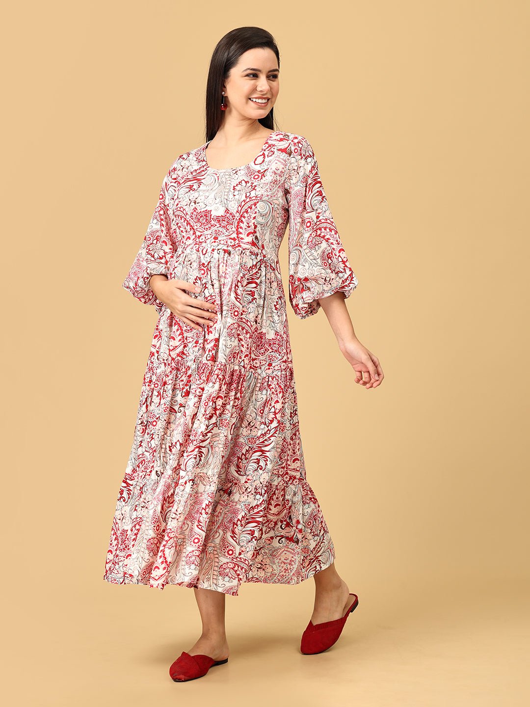 Paisley Parade Maternity and Nursing Dress - DRS - SK - PSLPR - S