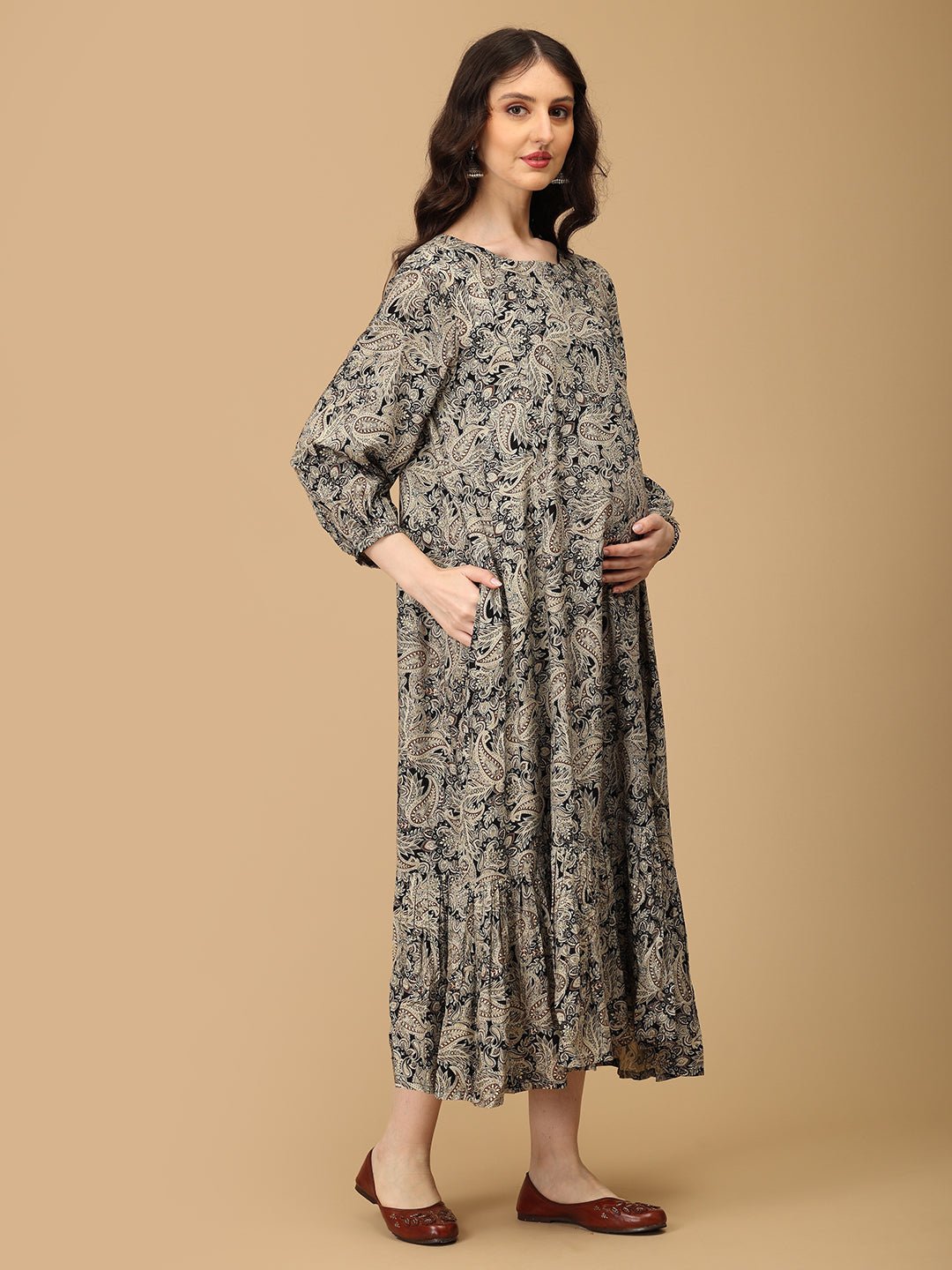 Paisley Passionista Maternity and Nursing Dress - DRS - SK - PSLPN - S