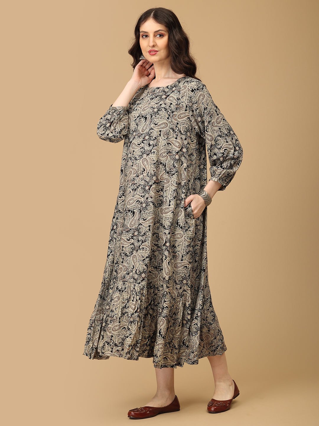Paisley Passionista Maternity and Nursing Dress - DRS - SK - PSLPN - S
