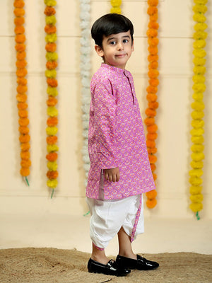 Amethyst Purple Boys Dhoti Kurta Set