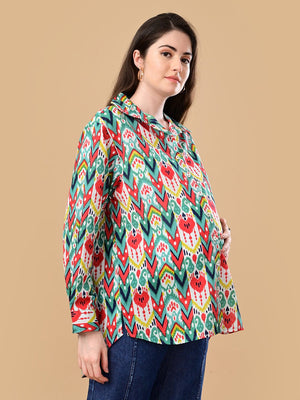 Palette Set Maternity and Nursing Oversized Shirt - S Maternity and Nursing Tops