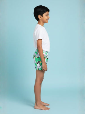 Palm Paradise Boys Swim Shorts - 6 - 12 Months Kids Swimwear