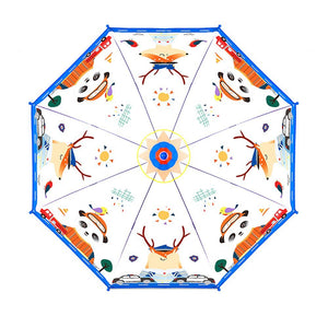 Panda Police Transparent Style Blue Umbrella for Kids - Little Surprise BoxPanda Police Transparent Style Blue Umbrella for Kids
