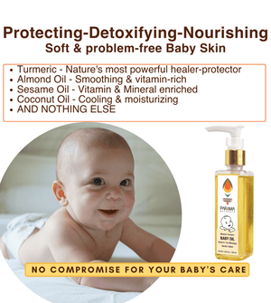 Parama Naturals Almond-Turmeric Baby Oil For Top-To-Toe Massage - 31036