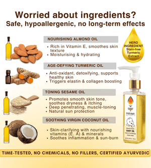 Parama Naturals Almond-Turmeric Baby Oil For Top-To-Toe Massage - 31036