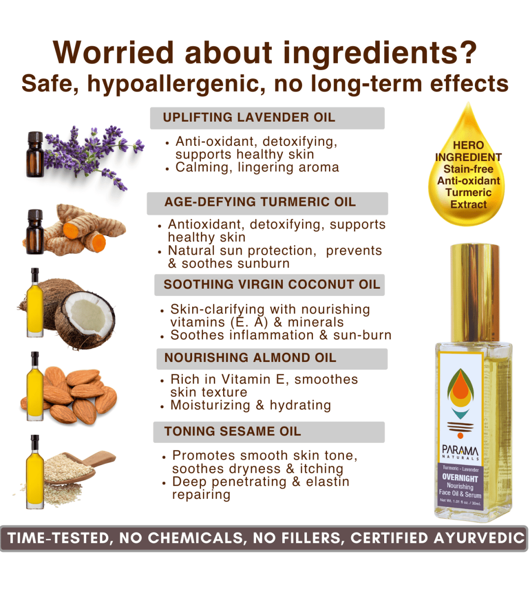 Parama Naturals Lavender-Turmeric Overnight Face Oil