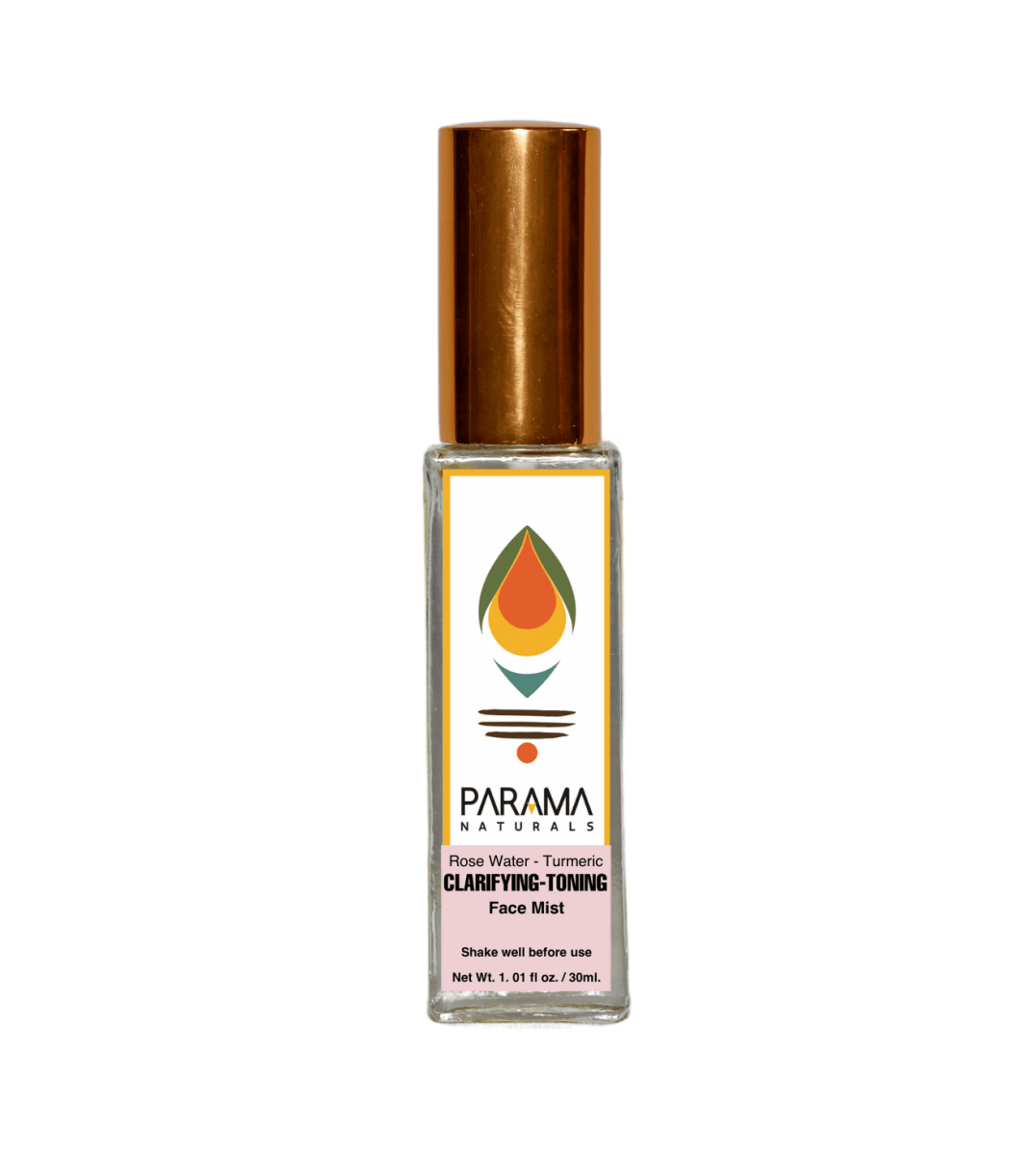 Parama Natural Clarifying and Toning Facial Mist with Turmeric Essential Oil and Pure Chaitri Gulabjal Rosewater- 30ml - 44674