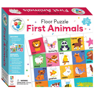 Parragon Building Blocks Floor Puzzle First Animals | The Mom Store - Puzzles