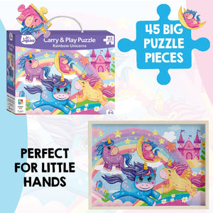 Parragon Carry & Play Rainbow Unicorns | The Mom Store - Puzzles