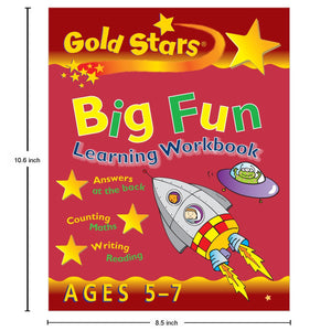 Parragon Gold Stars Big Fun Learning Workbook (Ages 5-7) - Early Learning Book