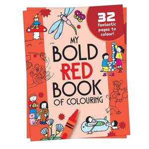 Parragon My Bold Red Book of Colouring |For Kids 3–6 Years | 32 Large and Simple Pictures to Colour - Coloring Book