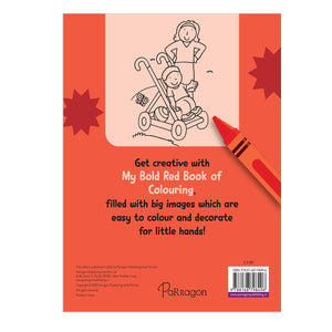 Parragon My Bold Red Book of Colouring |For Kids 3–6 Years | 32 Large and Simple Pictures to Colour - Coloring Book