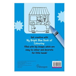 Parragon My Bright Blue Book of Colouring |For Kids 3–6 Years | 32 Large and Simple Pictures to Colour - Coloring Book