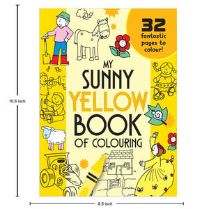 Parragon My Sunny Yellow Book of Colouring |For Kids 3–6 Years | 32 Large and Simple Pictures to Colour - Coloring Book
