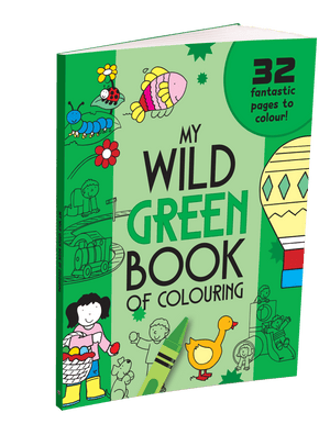 Parragon My Wild Green Book of Colouring |For Kids 3–6 Years | 32 Large and Simple Pictures to Colour - Coloring Book
