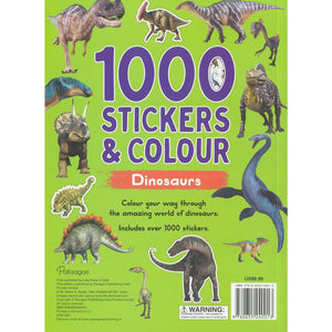 Parragon Publishing 1000 Stickers & Colour: Dinosaurs | Fun Sticker & Coloring - 9780655240013