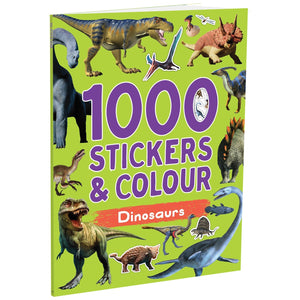 Parragon Publishing 1000 Stickers & Colour: Dinosaurs | Fun Sticker & Coloring - 9780655240013