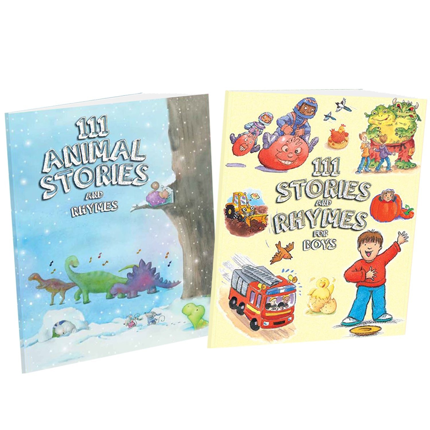 Parragon Publishing 111 Animal Stories & Rhymes Pack of 2 Books| Short Stories - 9788198022424