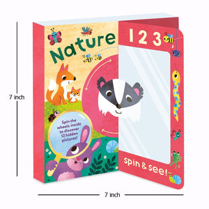 Parragon Publishing 1,2,3…Spin & See! Nature Toddler book for 0 - 5 Years Kids - Early Learning Book