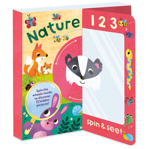 Parragon Publishing 1,2,3…Spin & See! Nature Toddler book for 0 - 5 Years Kids - Early Learning Book