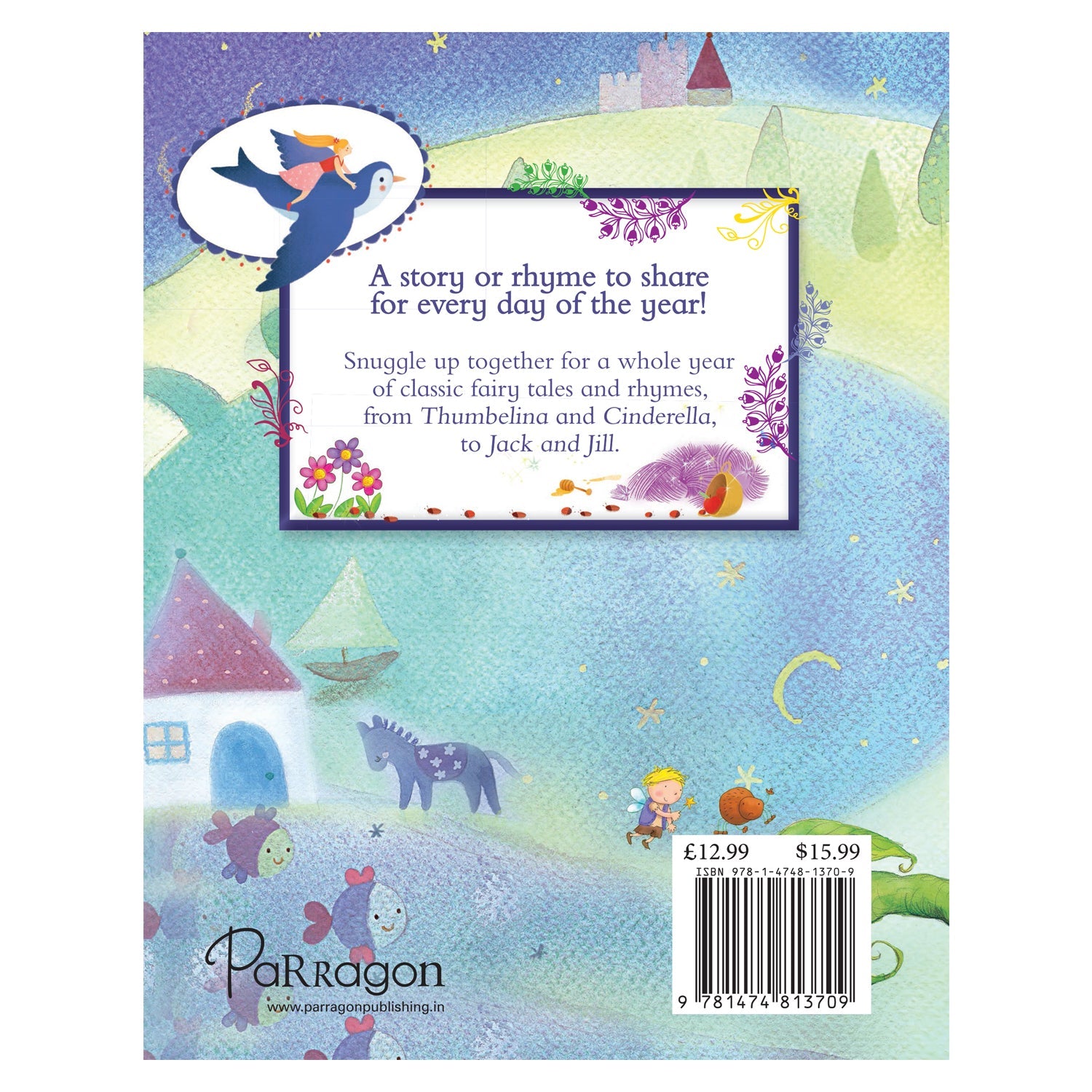 Parragon Publishing 365 Fairy Tales & Rhymes | Children's storyooks - 9781474813709