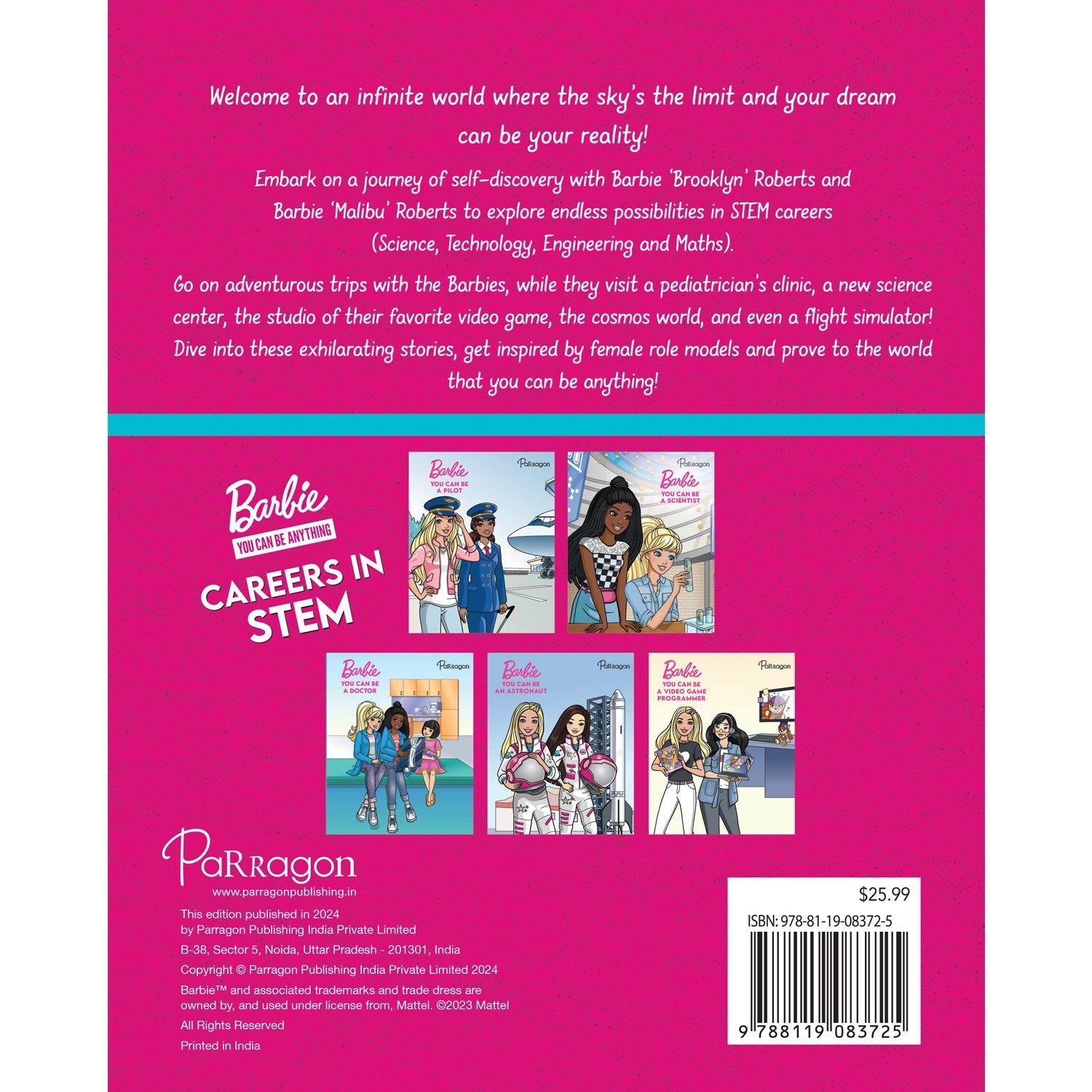 Parragon Publishing Barbie You Can Be: Careers in STEM | Pack of 5 Barbie Books - 9788119083725