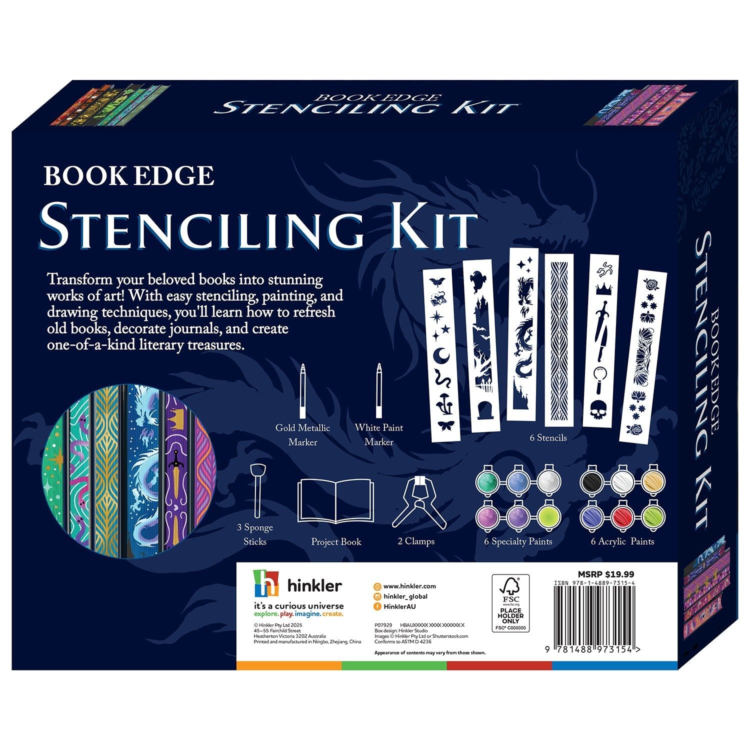 Parragon Publishing Book Stencil art supplies kit for 8+ Years kids - Coloring Set
