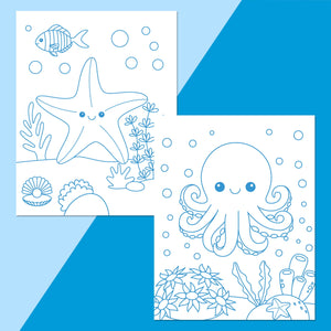 PARRAGON PUBLISHING Colour - Me - Magnets Ocean Colouring Book Reusable for Kids - Coloring Book
