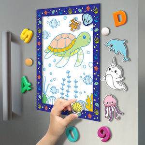 PARRAGON PUBLISHING Colour - Me - Magnets Ocean Colouring Book Reusable for Kids - Coloring Book