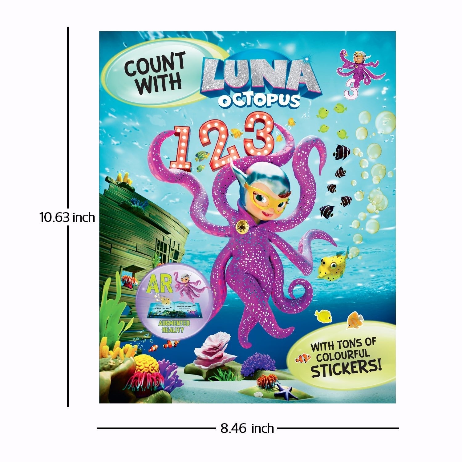 Parragon Publishing Count with Luna Octopus Activity Book for 3 - 5 Year Kids - Activity Book