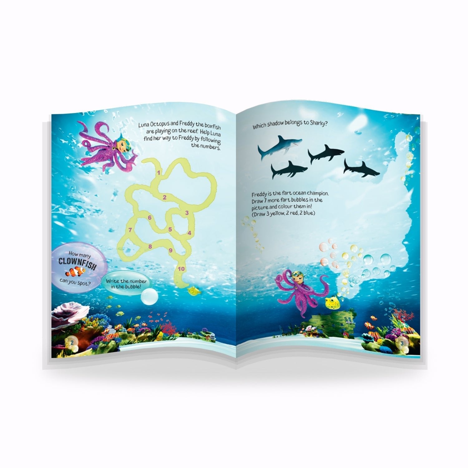 Parragon Publishing Count with Luna Octopus Activity Book for 3 - 5 Year Kids - Activity Book