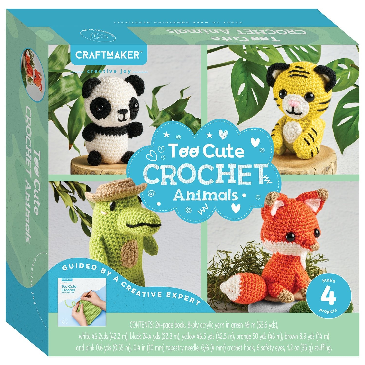 Parragon Publishing Craft Maker Crochet Animals Craft Kit for 8+ Years kids - Art & Craft