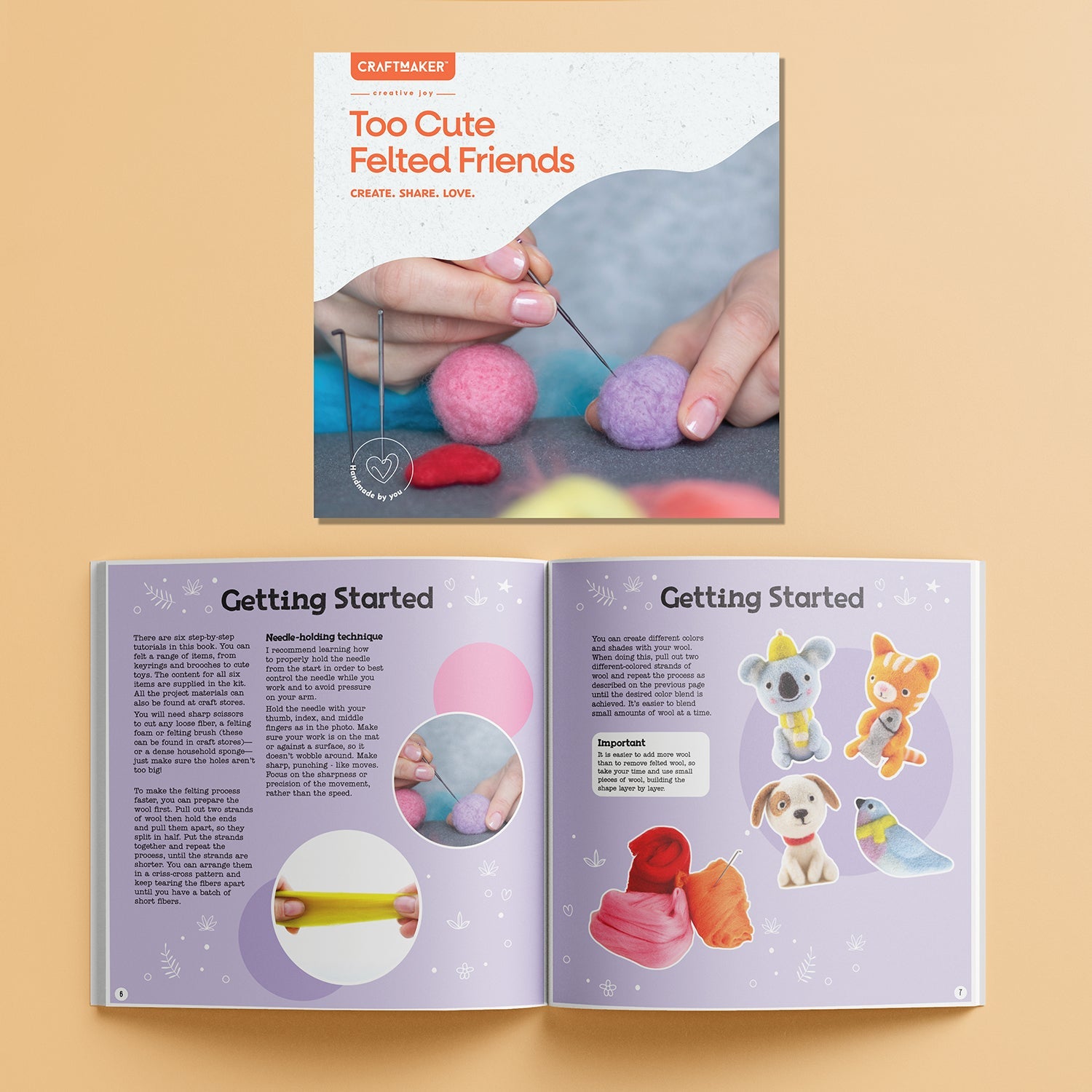 Parragon Publishing Craft Maker Felted Friends Craft Kit for 8+ Years kids - Art & Craft