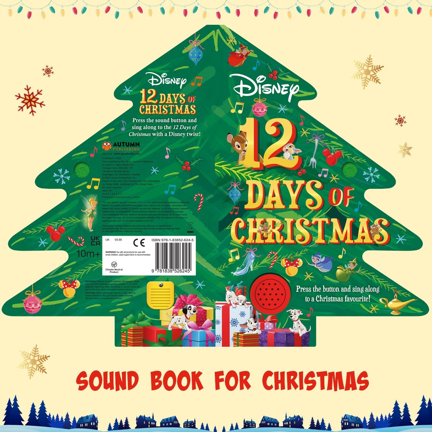 Parragon Publishing Disney: 12 Days of Christmas (Sound Book) - 9781838526245