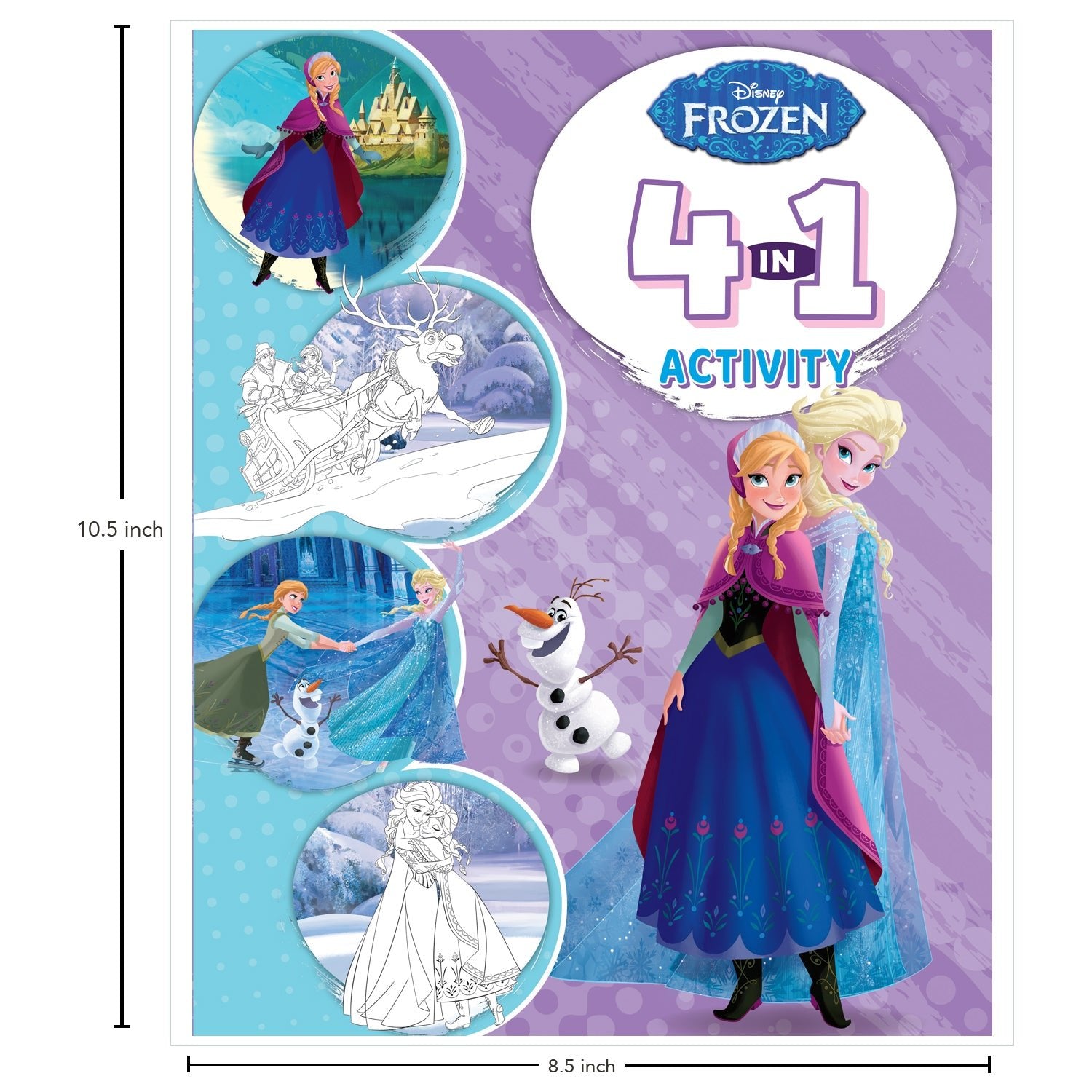 Parragon Publishing Disney Frozen: 4 - in - 1 Activity Book Puzzles, Colouring, Games, and More - 9788197245725