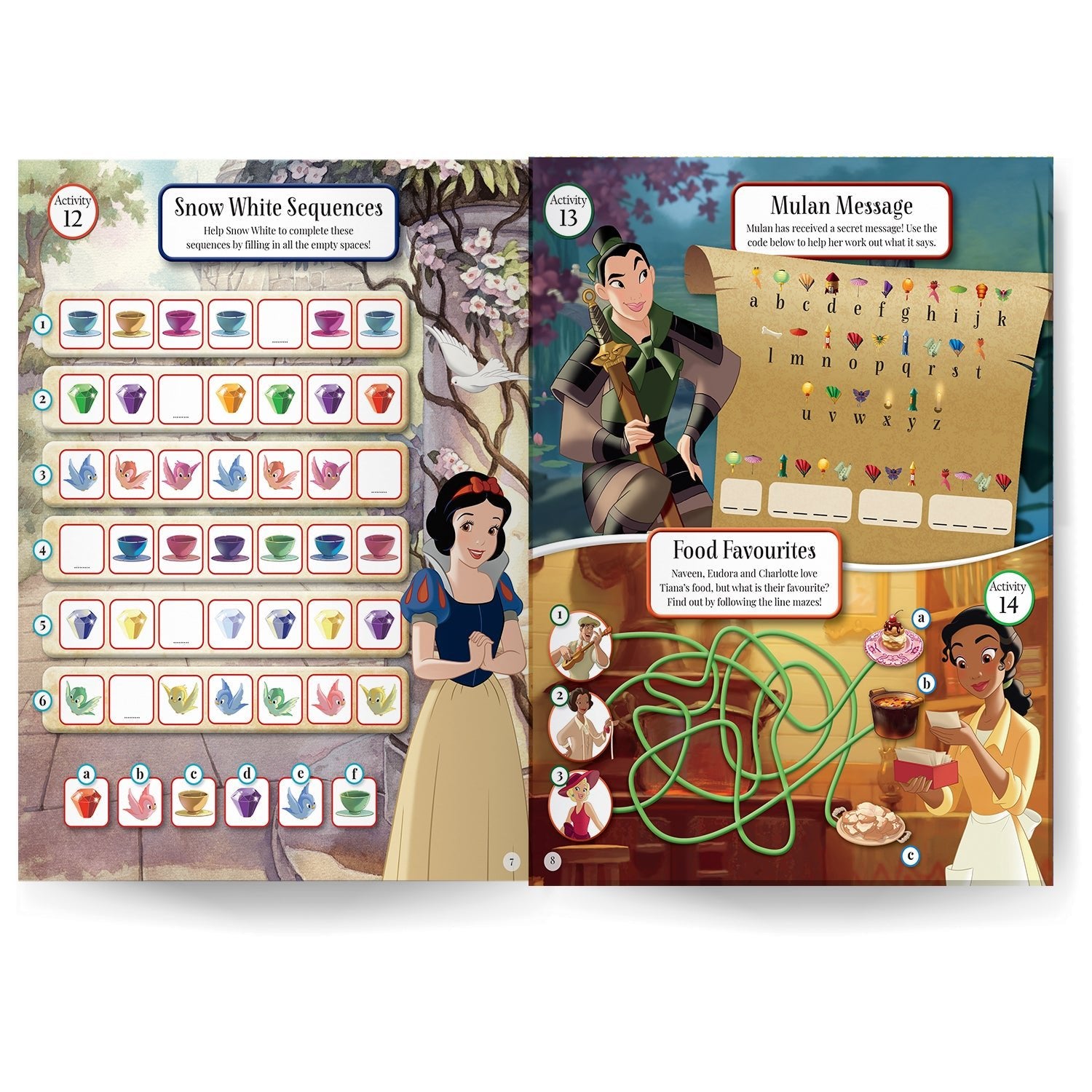 Parragon Publishing Disney Princess: 4 - in - 1 Activity Book Puzzles, Coloring, Games, and More - 9788197245794