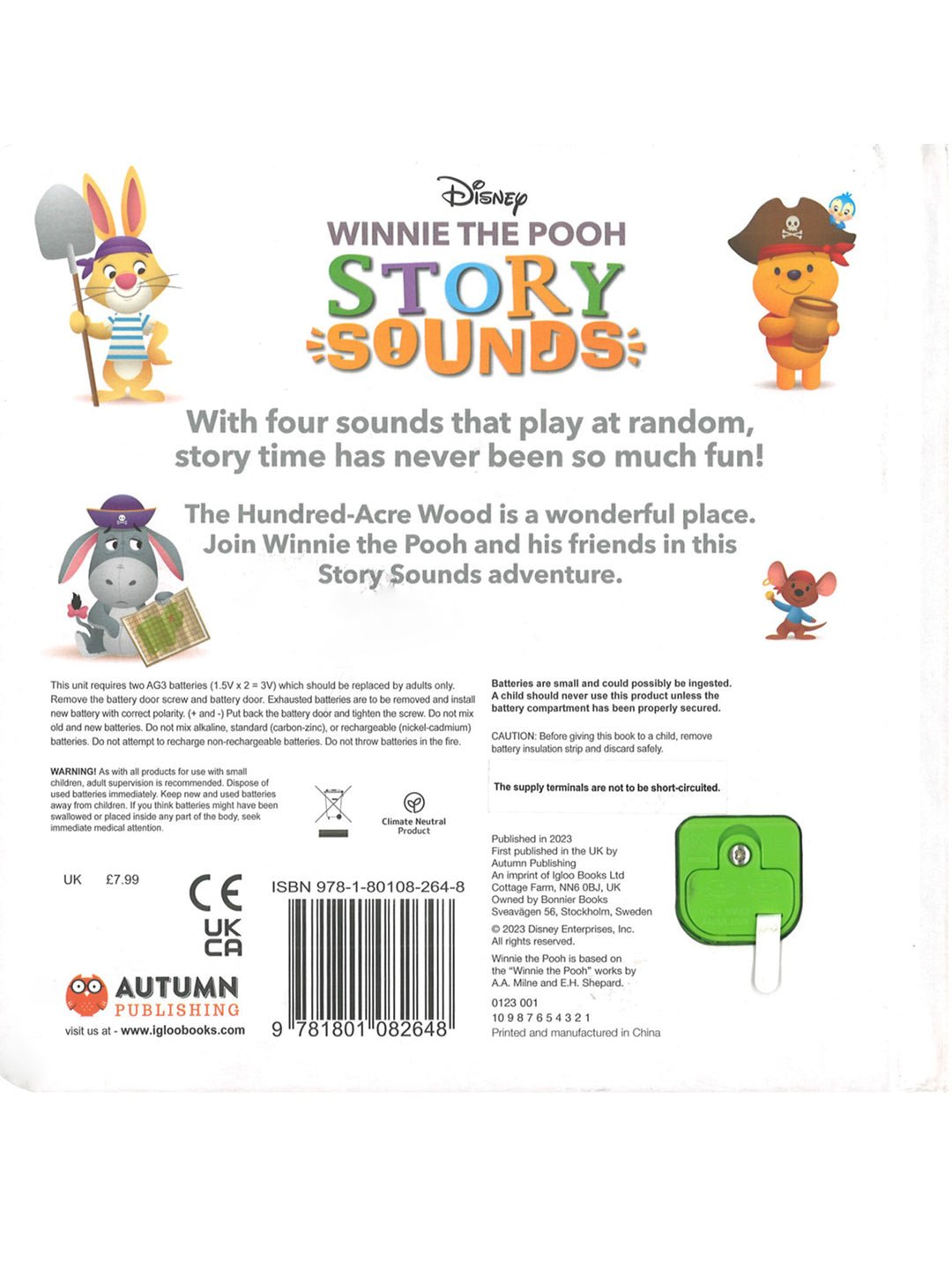 Parragon Publishing Disney Winnie The Pooh: Story Sounds (Sound Book) - 9781801082648