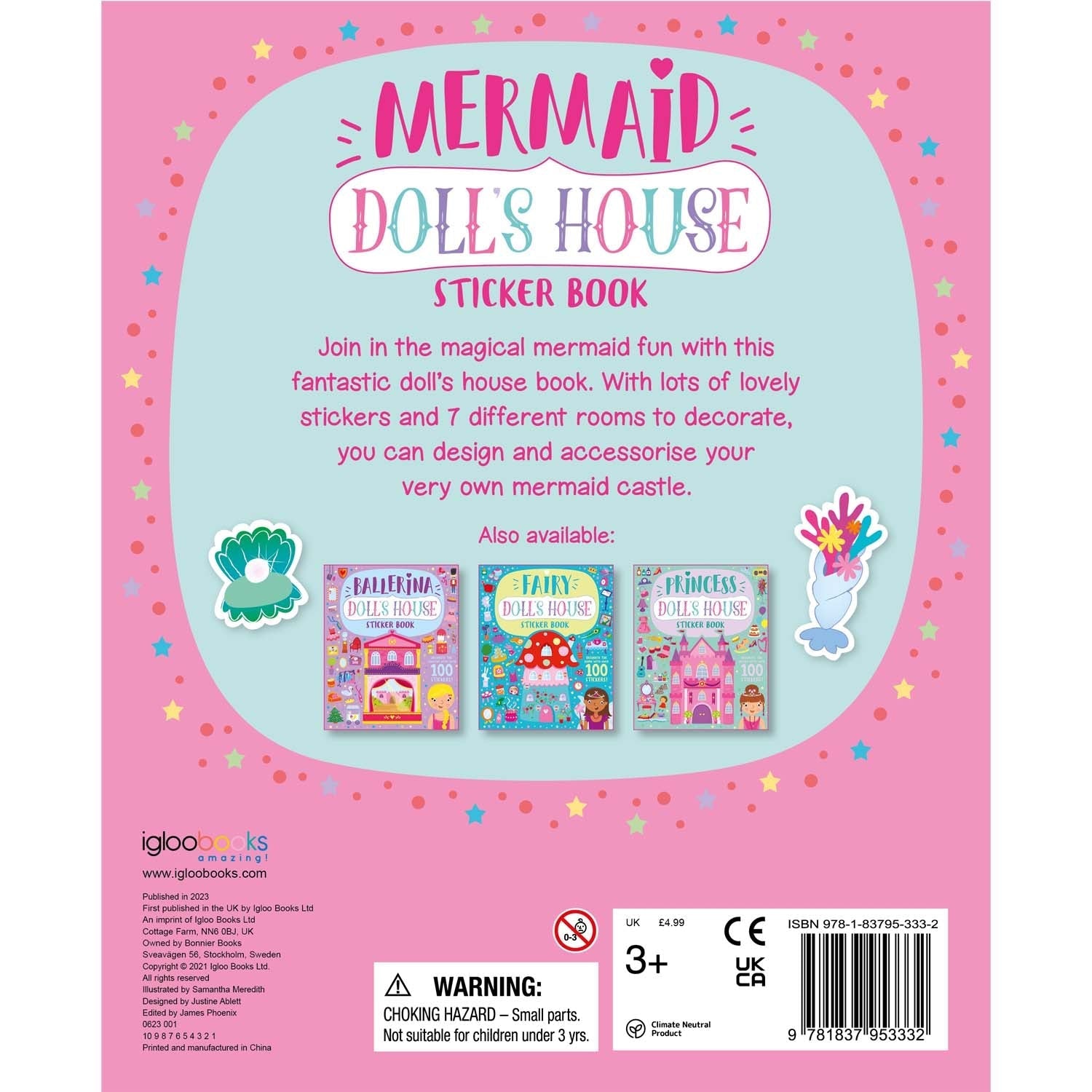 Parragon Publishing Doll’s House: Mermaid Sticker Book For Children Age 4 - 6 - Sticker Book