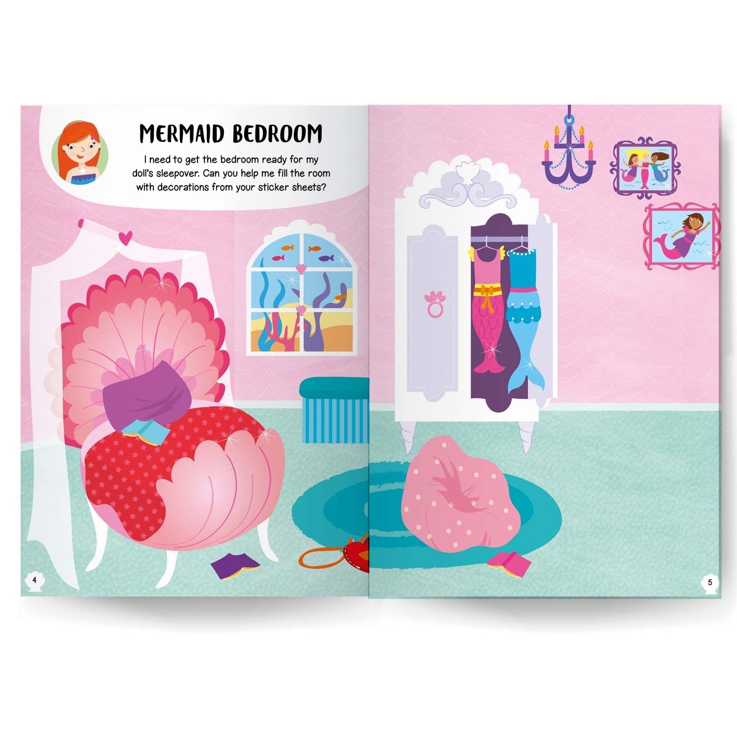 Parragon Publishing Doll’s House: Mermaid Sticker Book For Children Age 4 - 6 - Sticker Book