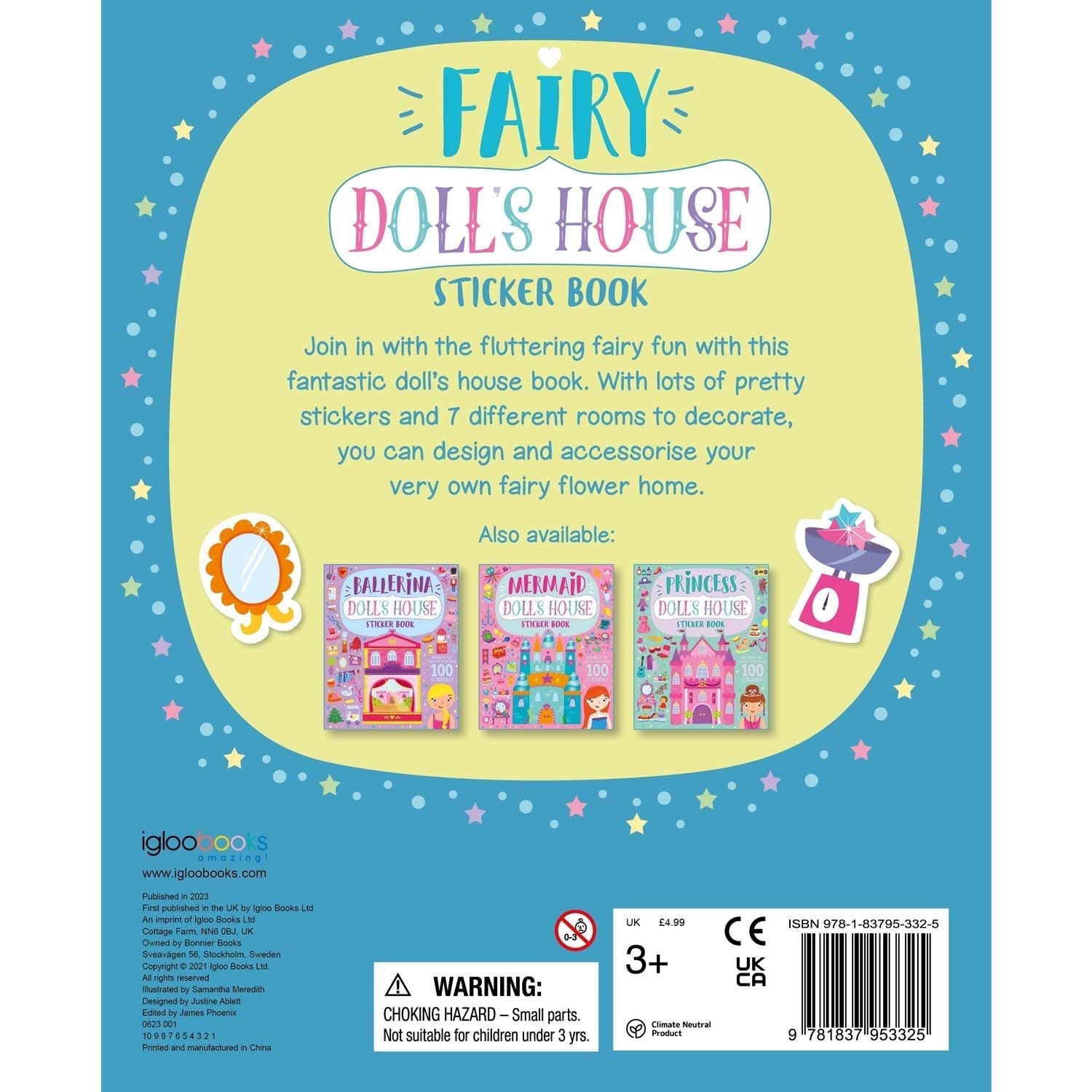 Parragon Publishing Doll’s House:Fairy Sticker Book for Children's age 4 - 6 years - Sticker Book