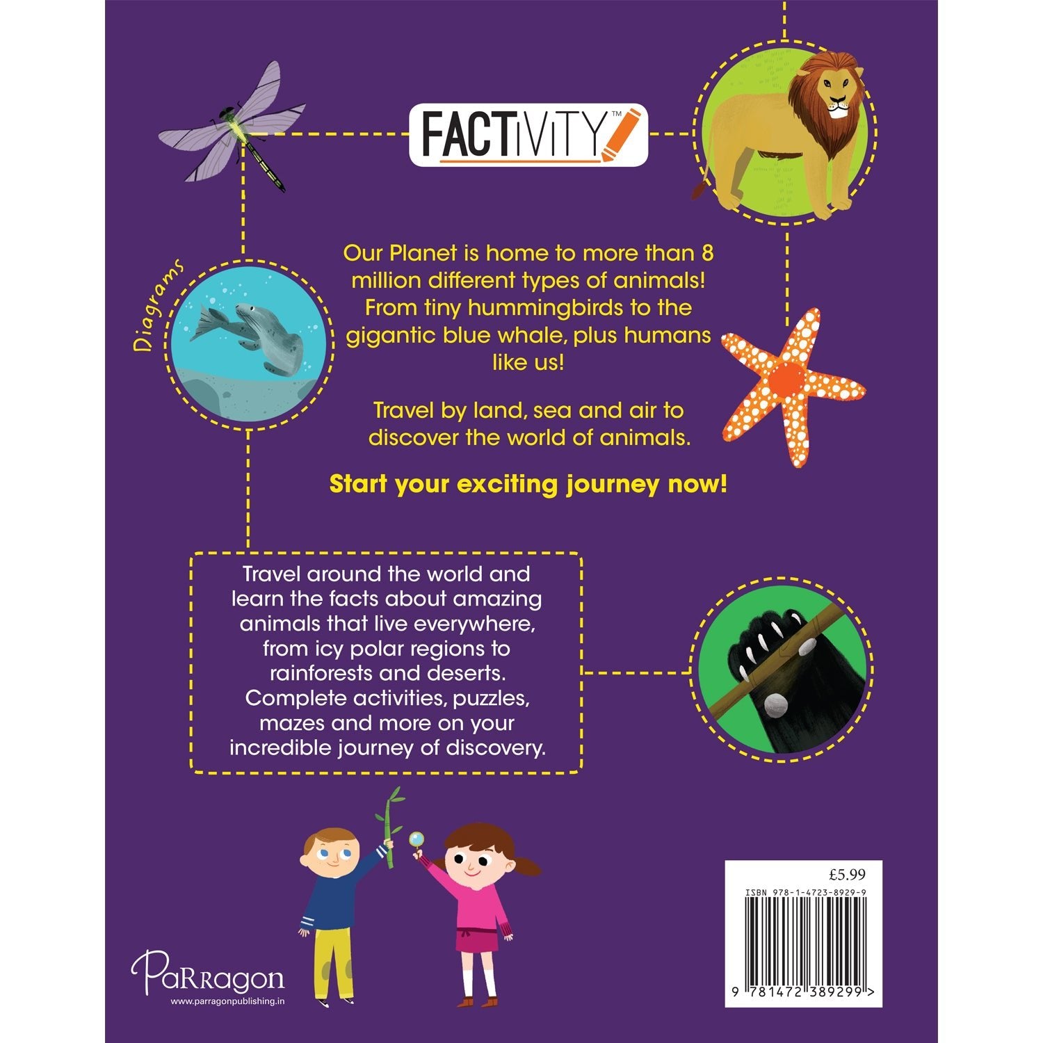 Parragon Publishing Factivity: Amazing Animals (Discover the Facts, Do the Activity) - 9781472389299