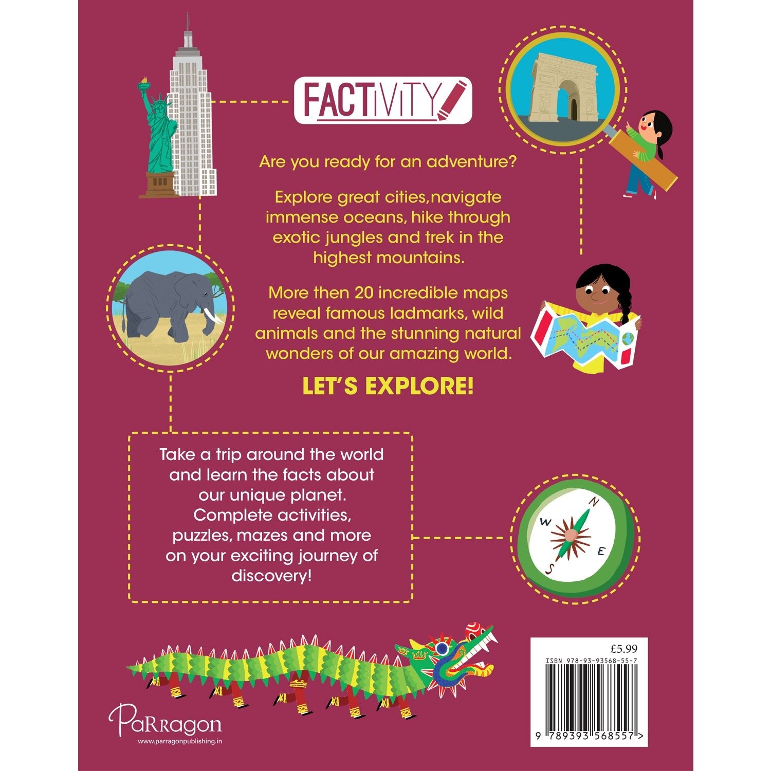 Parragon Publishing Factivity: Awesome Atlas (Discover the Facts, Do the Activity) - 9789393568557