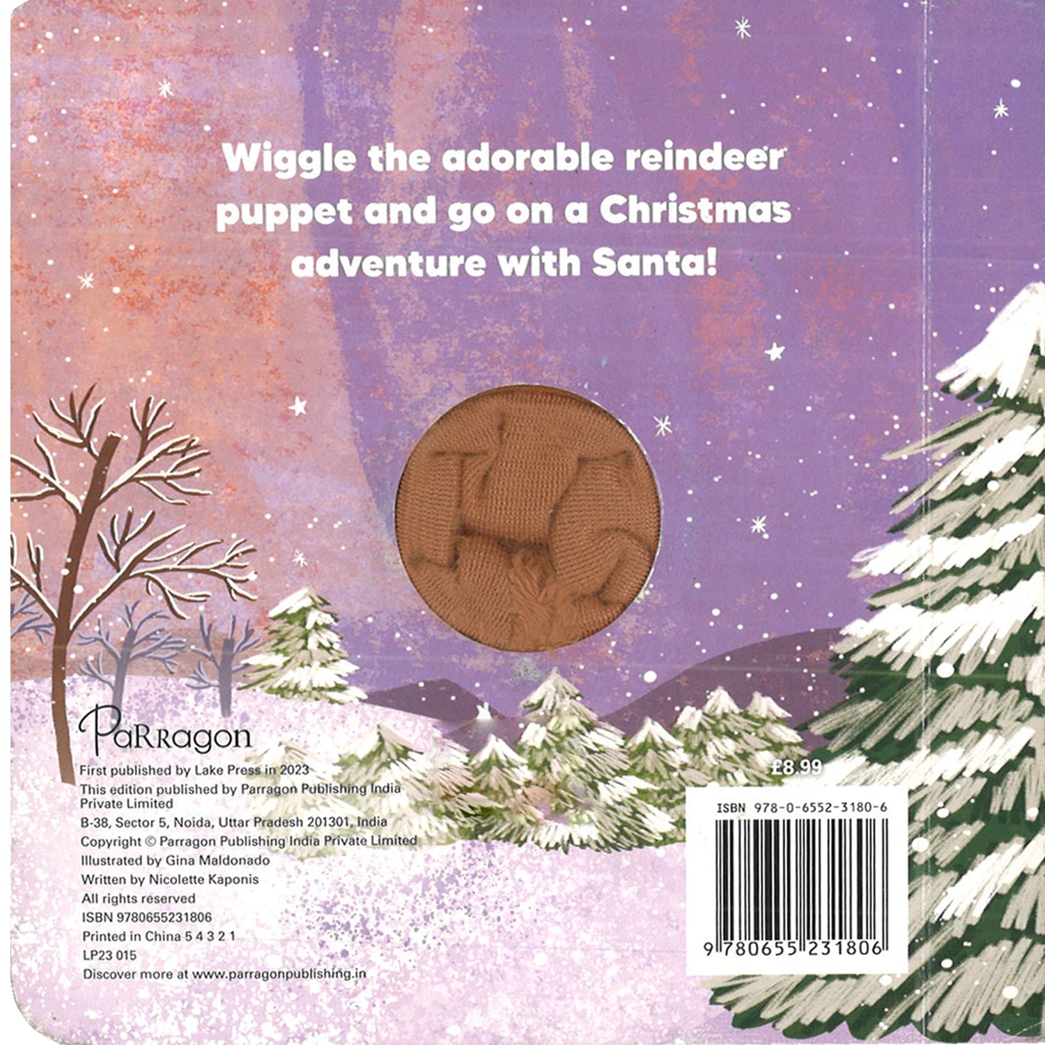 Parragon Publishing Finger Puppet Book - Reindeer Puppet Book For Kids - 9780655231806