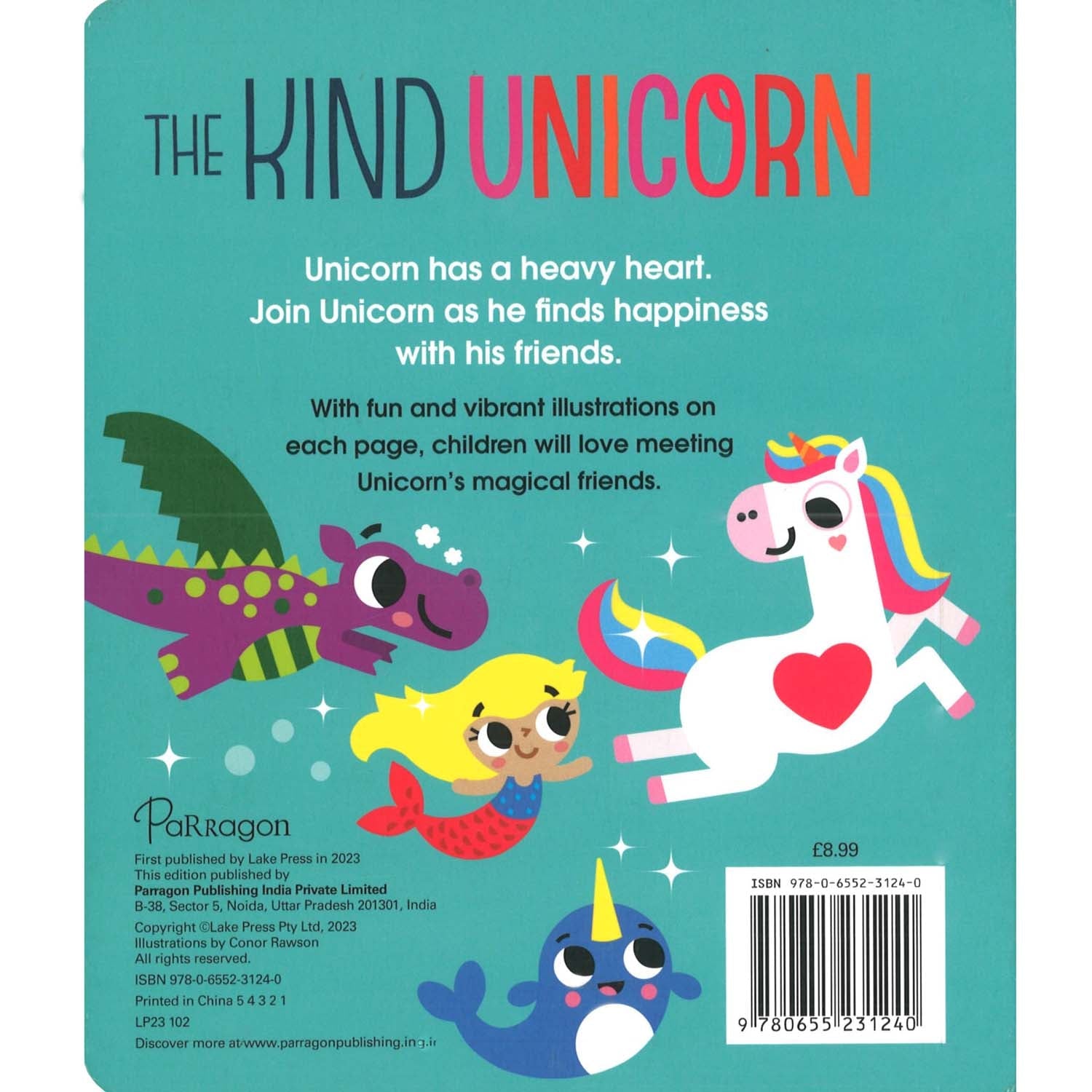 Parragon Publishing Graduating Board Book – The Kind Unicorn - 9780655231240