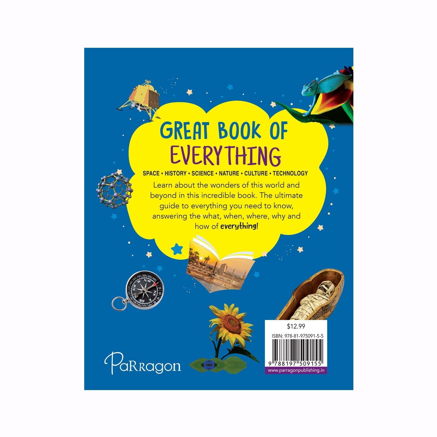Parragon Publishing Great Book of Everything Fact Book for Children Age 8 - 12 - Educational Books