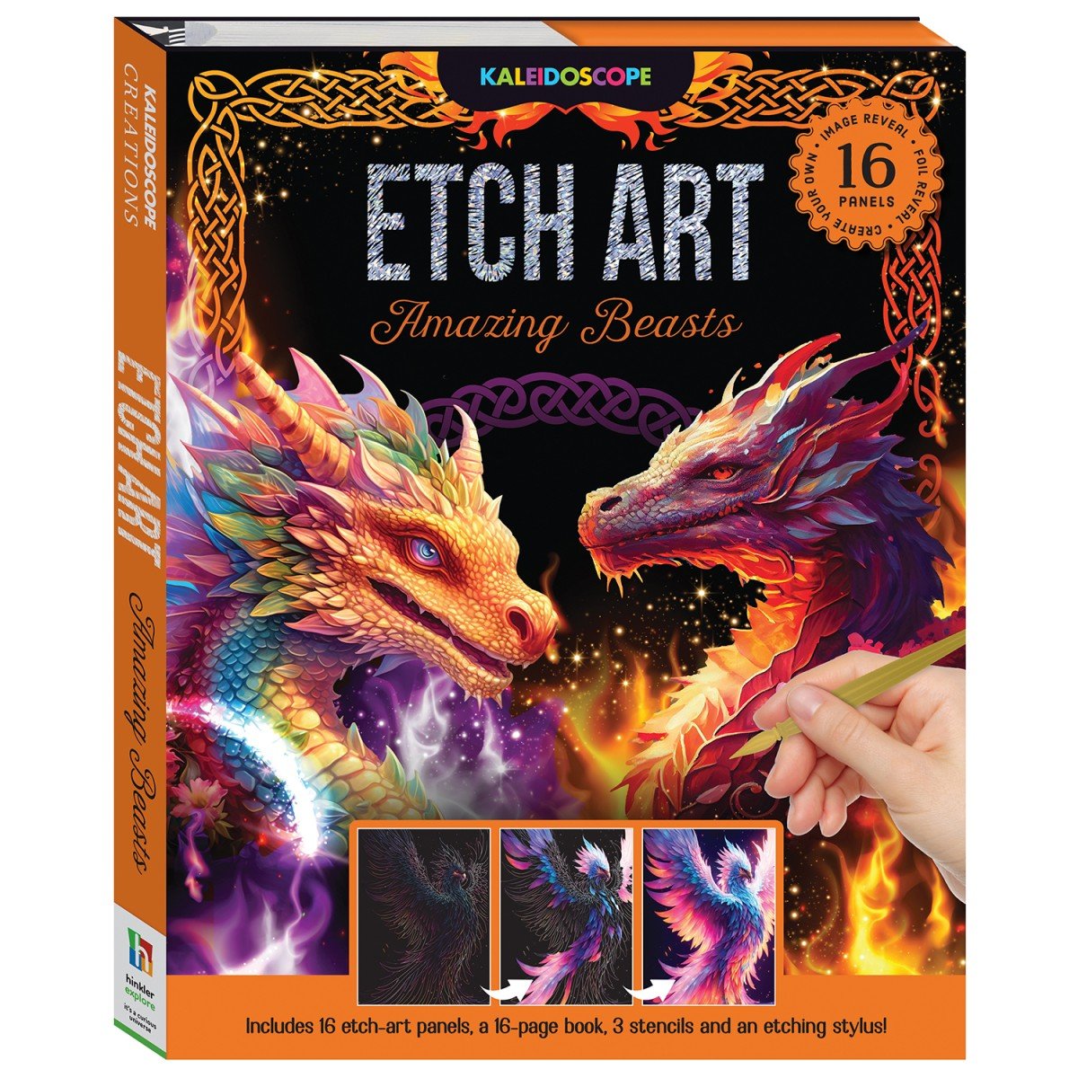 Parragon Publishing Kaleidoscope Etch Art Creations Book for 8 - 12 years kids - Coloring Book