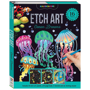 Parragon Publishing Kaleidoscope Etch Art Ocean book for 8 - 12 years kids - Coloring Book