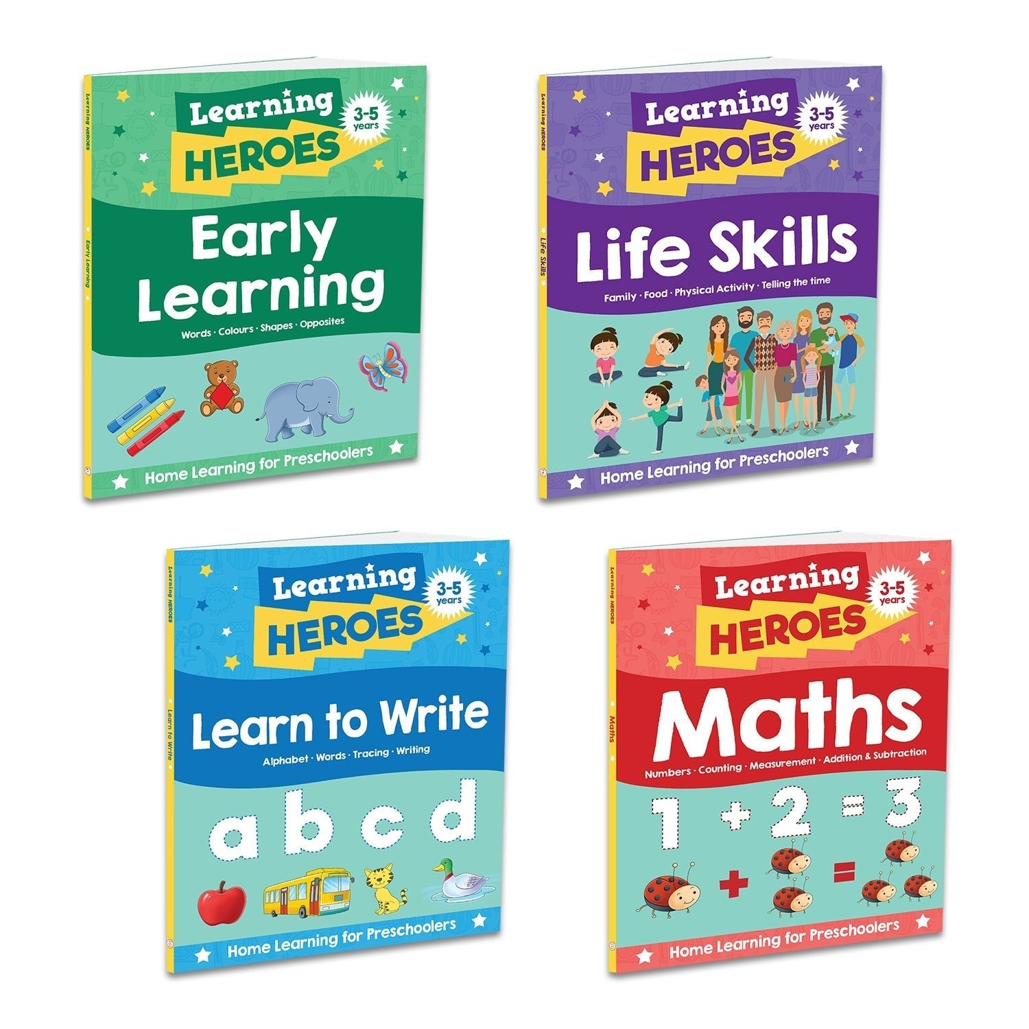 PARRAGON PUBLISHING Learning Heroes: Early Learning Set of 4 Books ...