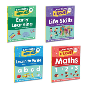 PARRAGON PUBLISHING Learning Heroes: Early Learning Set of 4 Books - Activity Book